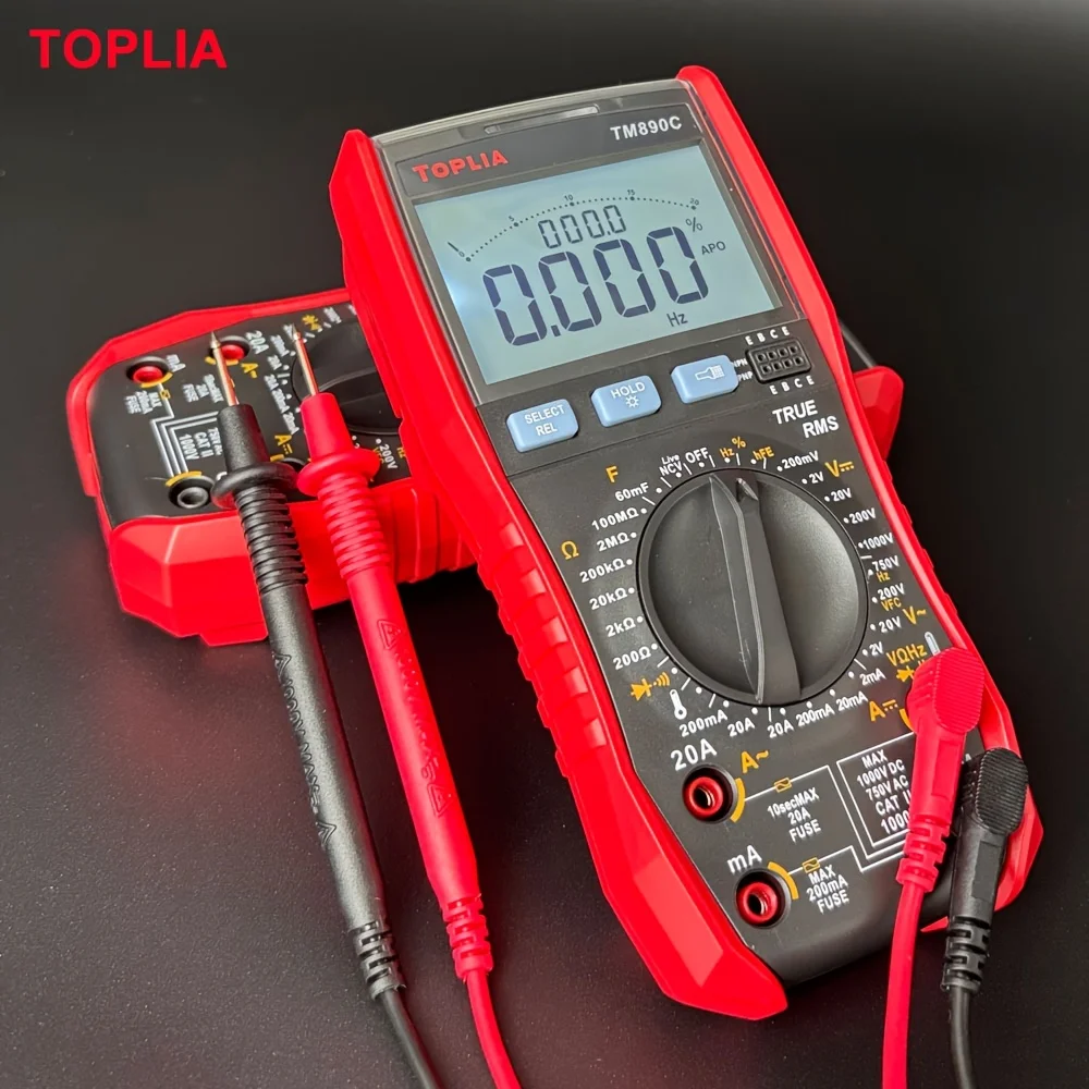 TOPLIA TM890C High Precision Multi-Function Digital Display Smart Anti-Burnout True RMS Digital Multimeter