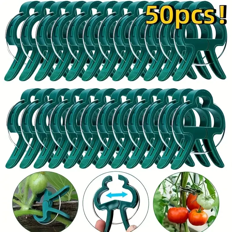 Plant Fixed Clips Reusable Greenhouse Bracket for Fixing Flower Vine Vegetables Tomatoes Fastener Climbing Clamp Garden Supplies