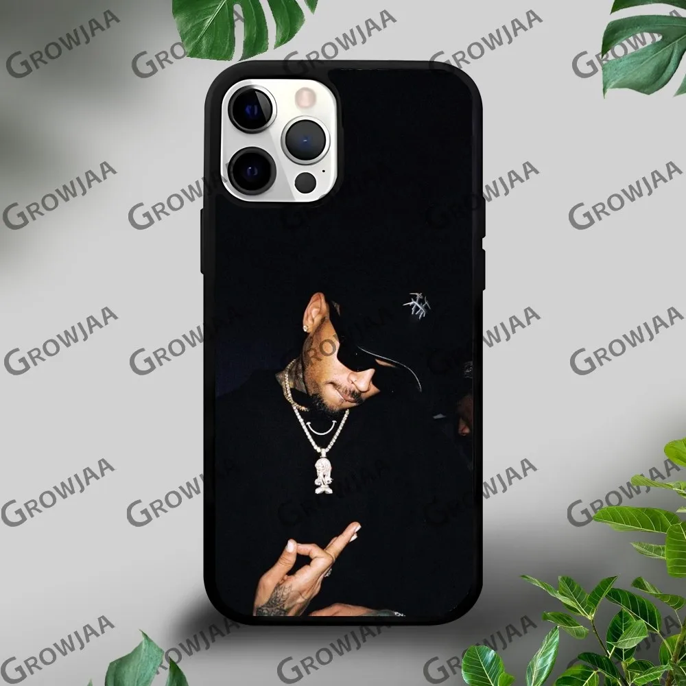 C-Chris B-Brown American Rapper Phone Case For IPhone 16 15 14 13 12 11 Pro Xs Max Mini Plus Celulares Hard Funda