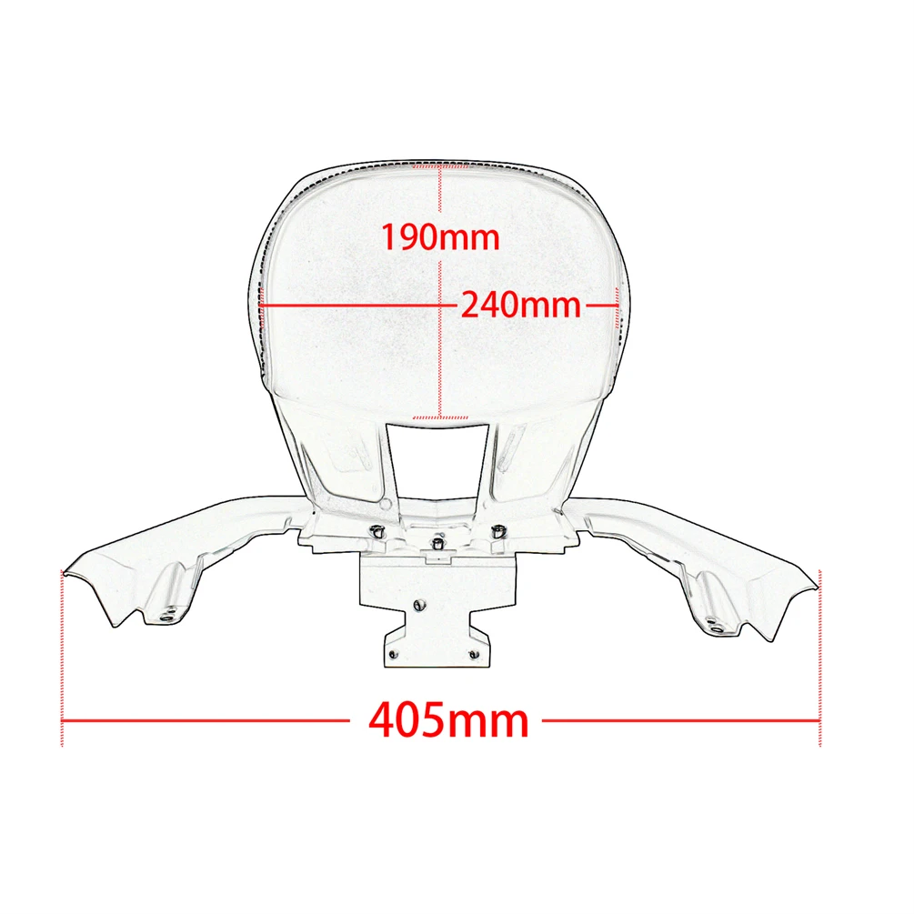 X-MAX300 XMAX300 الركاب مسند الظهر لياماها X-MAX XMAX 300 125 2023 2024 دراجة نارية المقعد الخلفي Tailstock الظهر الراحة حشوة وسادة #6