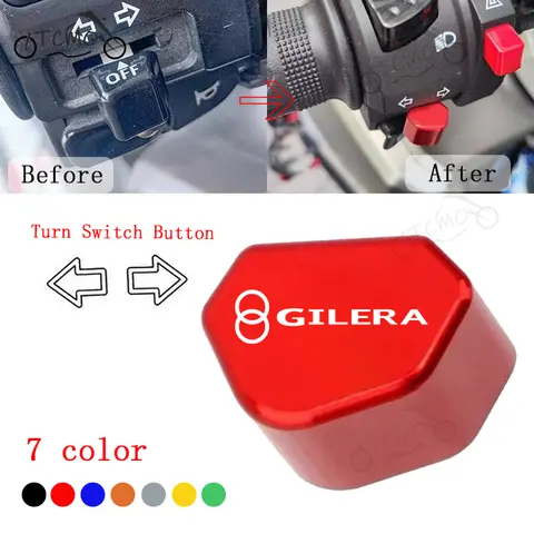 For GILERA Nexus 125 250 300 500 E3 GP800 GP850 CNC Aluminum Motorcycle Button Turn Signal Switch Key Cap Accessories
