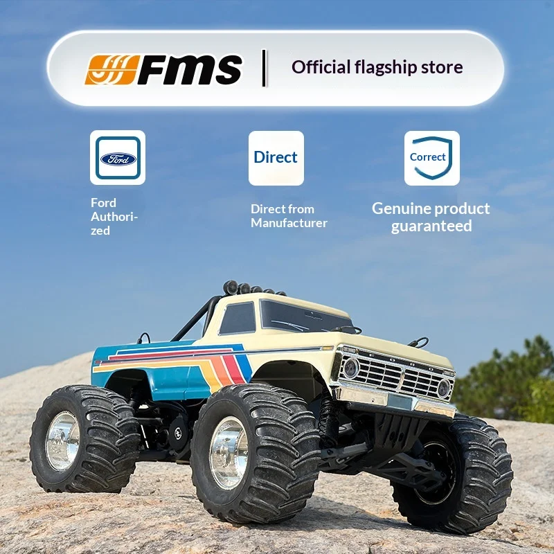 new Fms 1/10 Ford F100 Brushless Rc Car 2Wd High Speed Offroad Drift Remote Control Monster Truck For Adult Outdoor Terrain