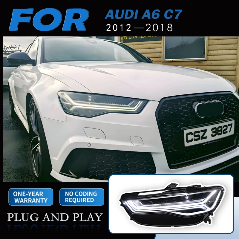 

Headlight For Audi A6 C7 LED Headlights 2012-2018 A6L Head Lamp Car Styling DRL Signal Projector Lens Automotive Accessories