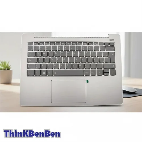 Imagen 1 del producto Carcasa superior para teclado LAS Latin Spanish Platinum Grey, cubierta para reposamanos para Lenovo Ideapad 330S 14 14IKB 14AST 5CB0R07693