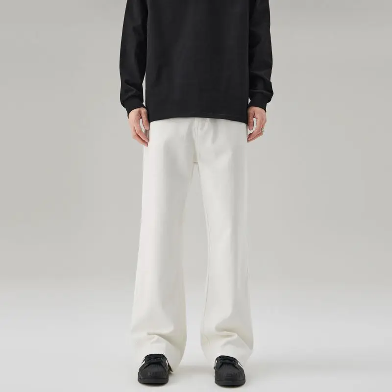 Spring And Summer Washed Denim Pants For Men And Women Loose Personalized Retro Curved Knife Pants With Holes Versatile Pants