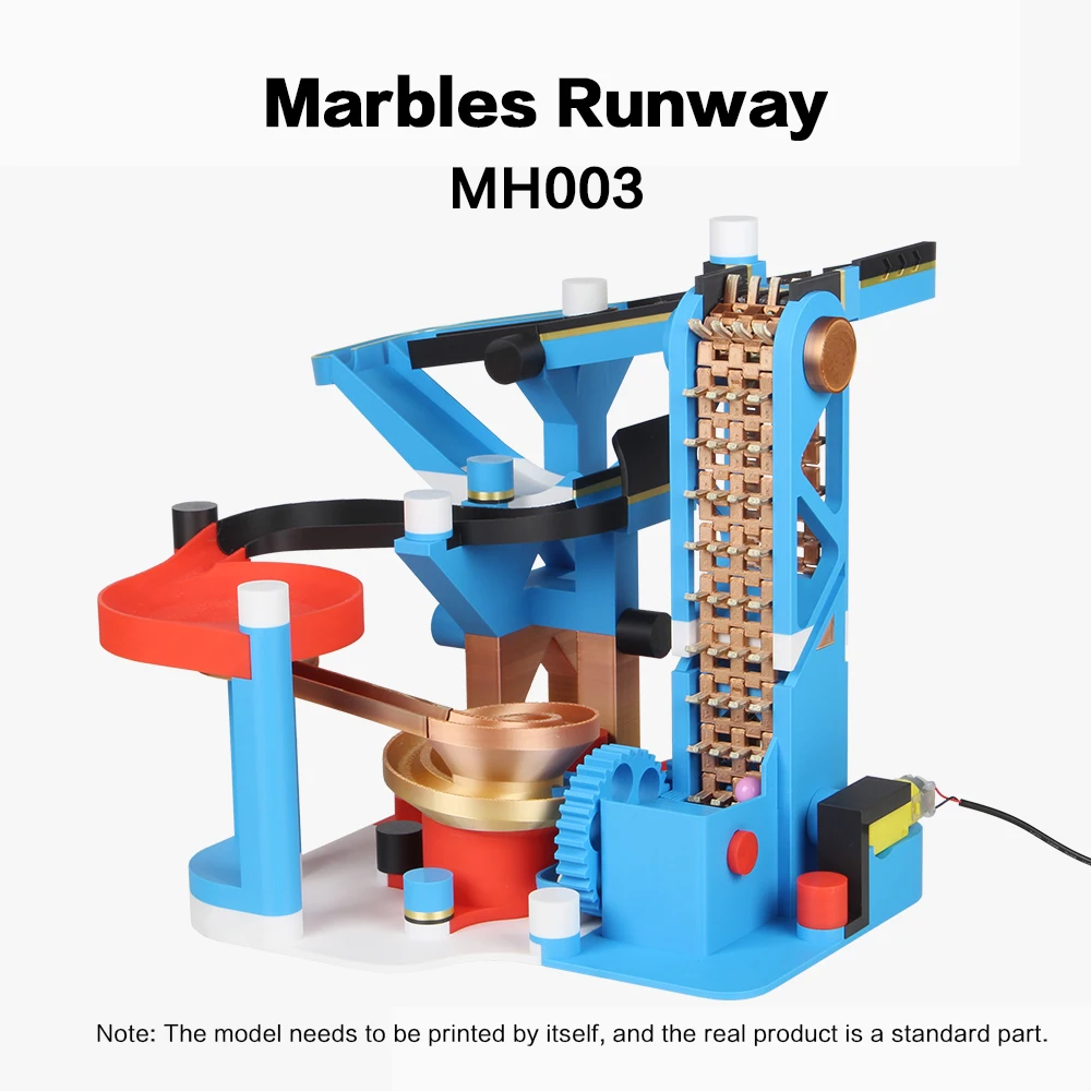 LERDGE 3d printing creative models For Bambu Lab Marble Run Components Kit MH003 3D Print Parts Model Kit 3d Printer Accessories