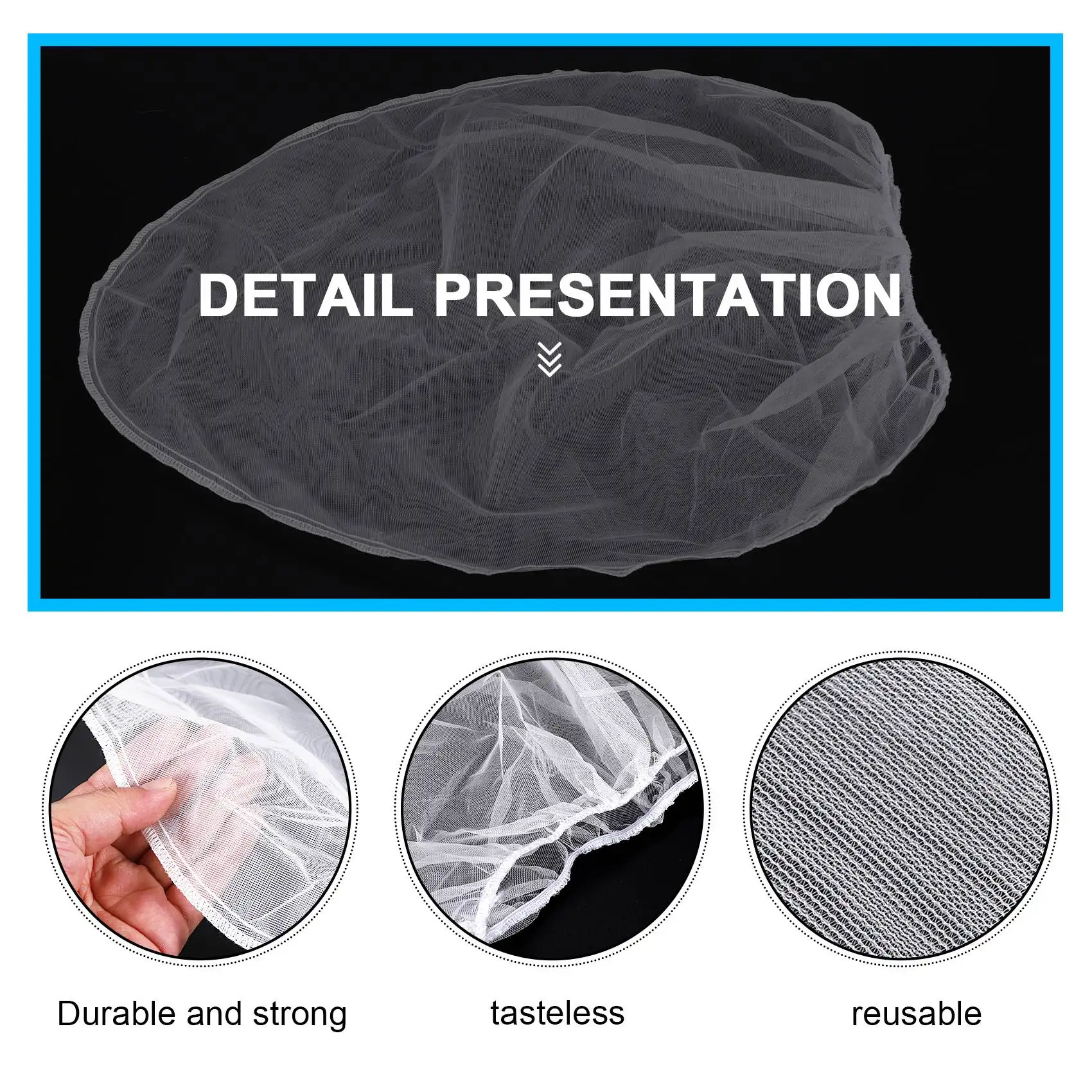 20 Pack Strainer Bag, 5 Gallon Paint Strainer with Elastic Top Opening White Fine Mesh Filters Bag for Paint Gardening