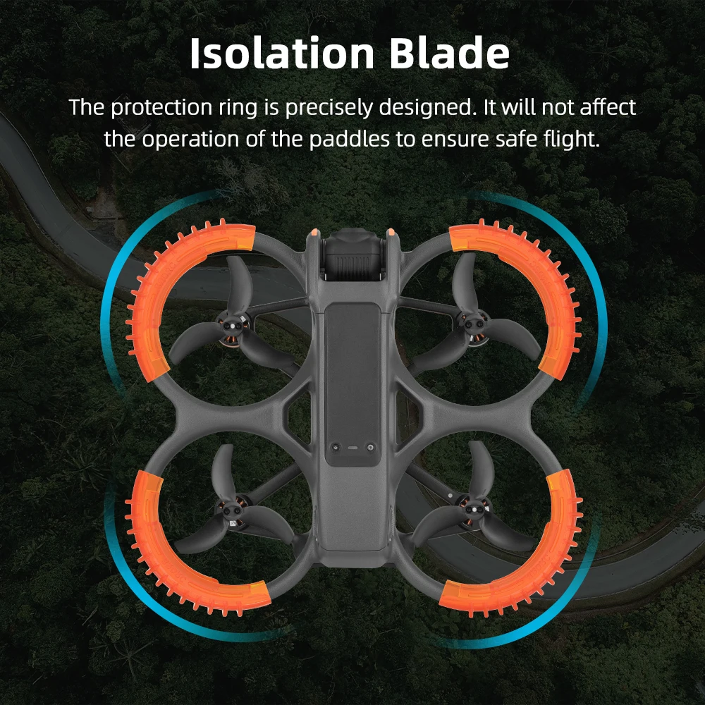 واقي المروحة BRDRC لـ DJI Avata 2 ، واقي الطائرة بدون طيار ، حلقات الوفير ، مضاد للسقوط ، غطاء حماية خفيف الوزن ، ملحق