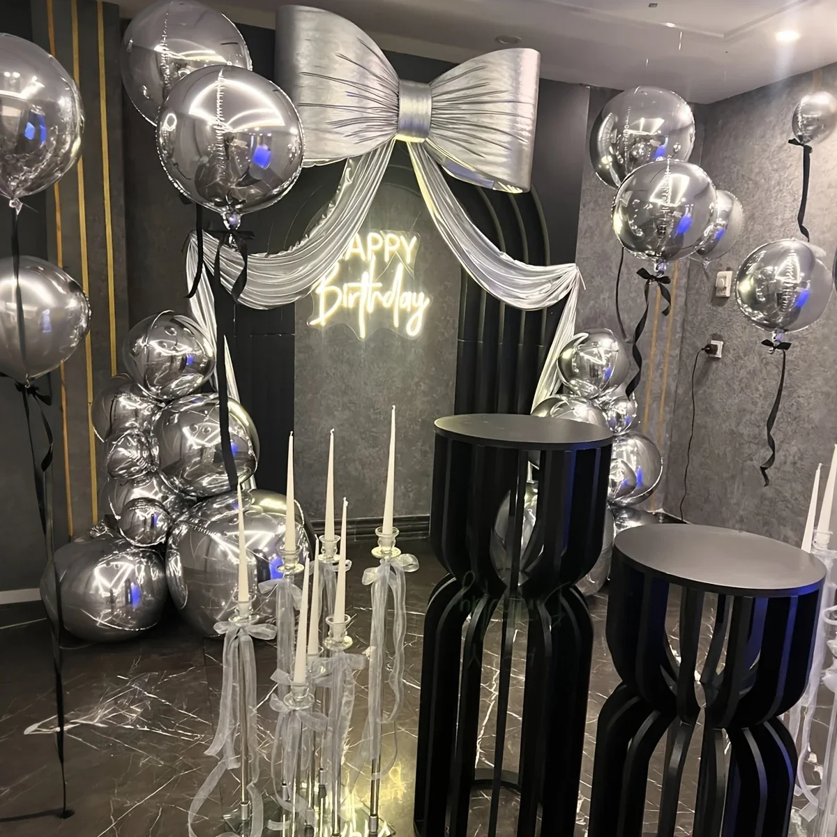 10–70 Zoll silberne runde Luftballons 4D großer Silber Gold Heliumballon DIY für Geburtstag Babyparty Hochzeit Brautparty Dekor Glob – Detail 6