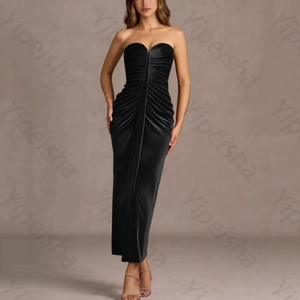 

Elegant Off-shoulder Sleeveless Evening Dresses Sexy Pleat Celebrity Dress Exquisite High Quality Prom Party Gowns Customized