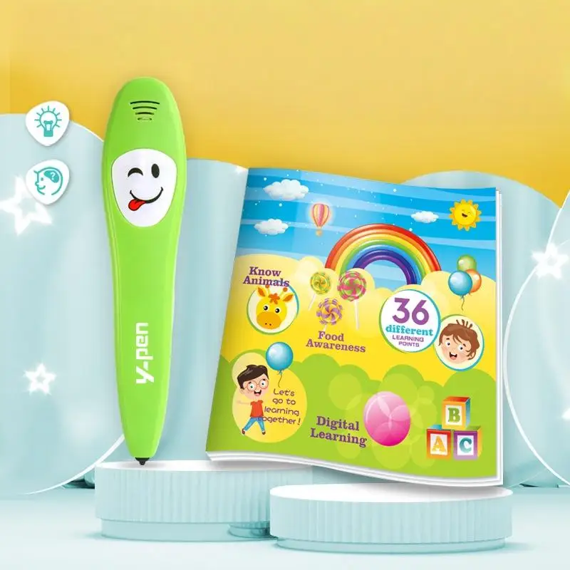 어린이 교육용 장난감 영어 학습 스마트 포인트 터치 토킹펜 포함 학습기 음성 사운드북 1세트