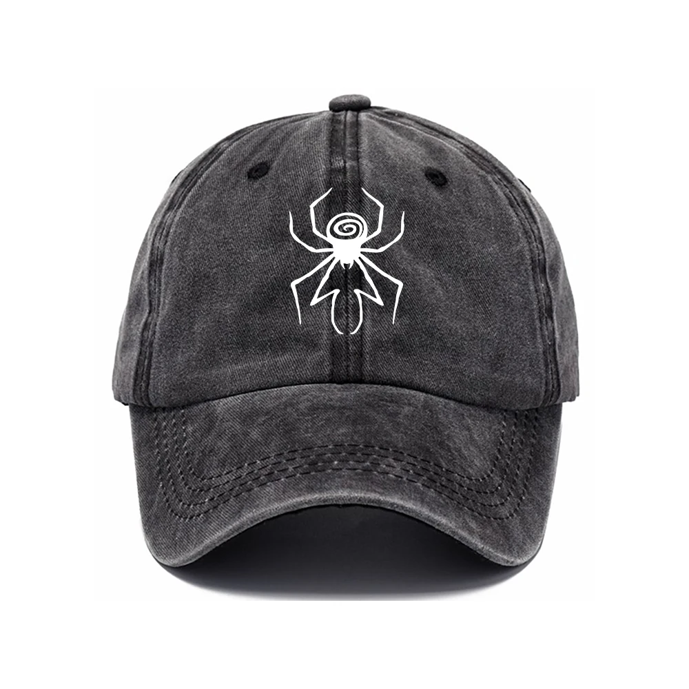 Johnnie Guilbert'S Spider Neck Tattoo Print Baseball Cap Men's and Women's Tidal Wash Sun Block Cap Plus Size Sun Cap