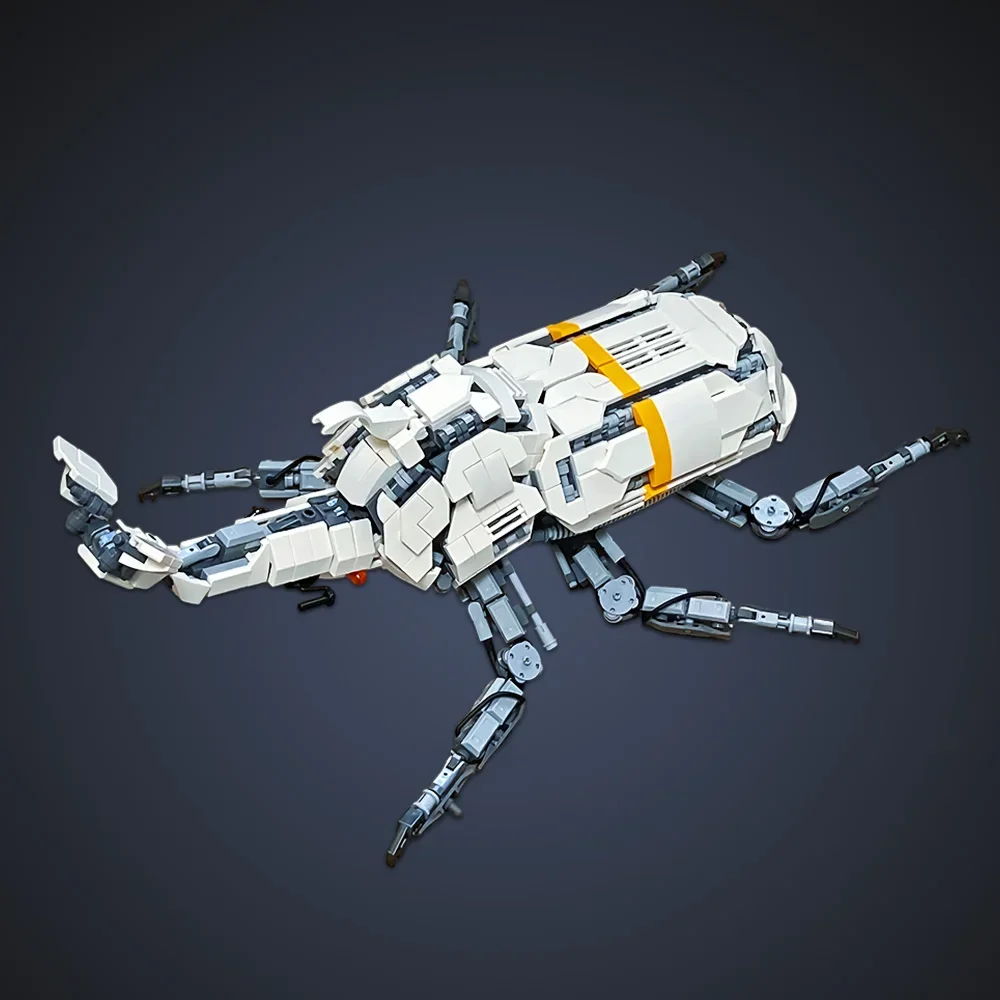 Gobricks MOC Insect mecha Witte mechanische kever Bouwstenen Model Bricks DIY Gemonteerd Speelgoed voor Kinderen verjaardagscadeau