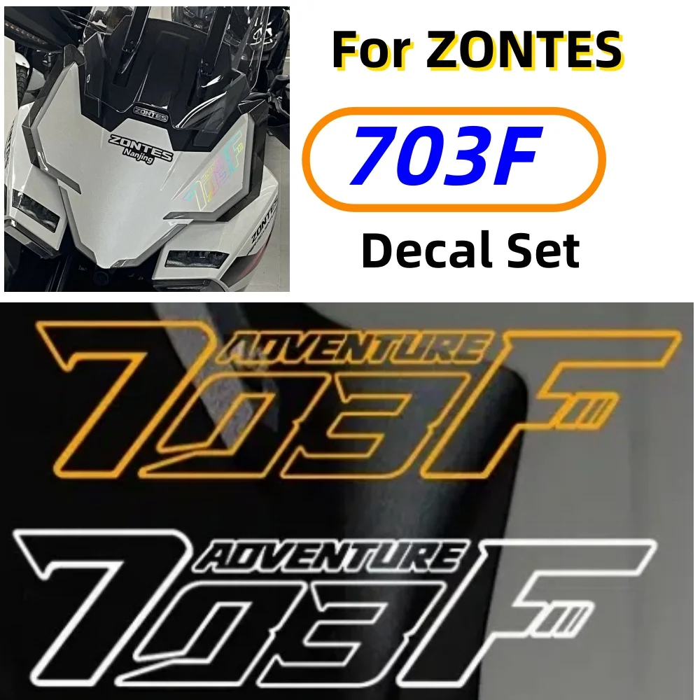 Creative, stylish, and waterproof custom decal stickers for ZONTES 703F motorcycles—personalized accessory graphics.