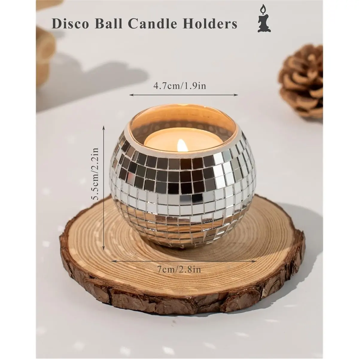 

Набор из 6 ваз в форме диско-шара, зеркальные декоративные шары для свадебных центральных композиций, стеклянные кашпо для праздничного декора