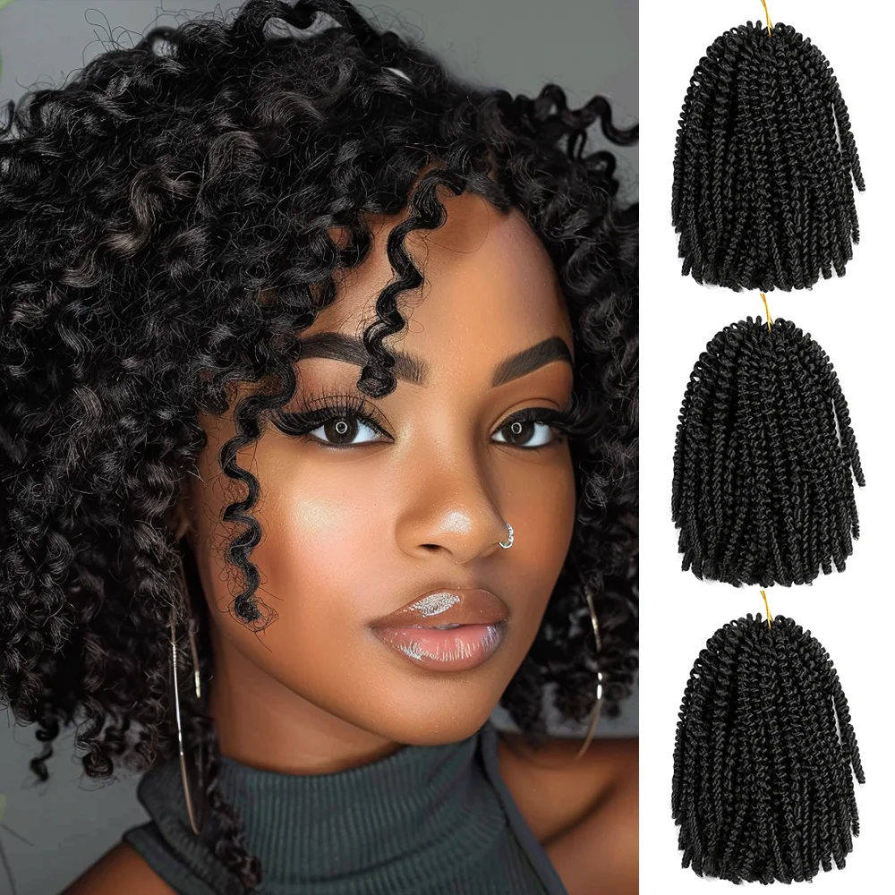 

Synthetic Spring Twist Hair Crochet Braids Hair Ombre Fluffy Water Wave Curly for Women Passion Twist Crochet Braiding Hair