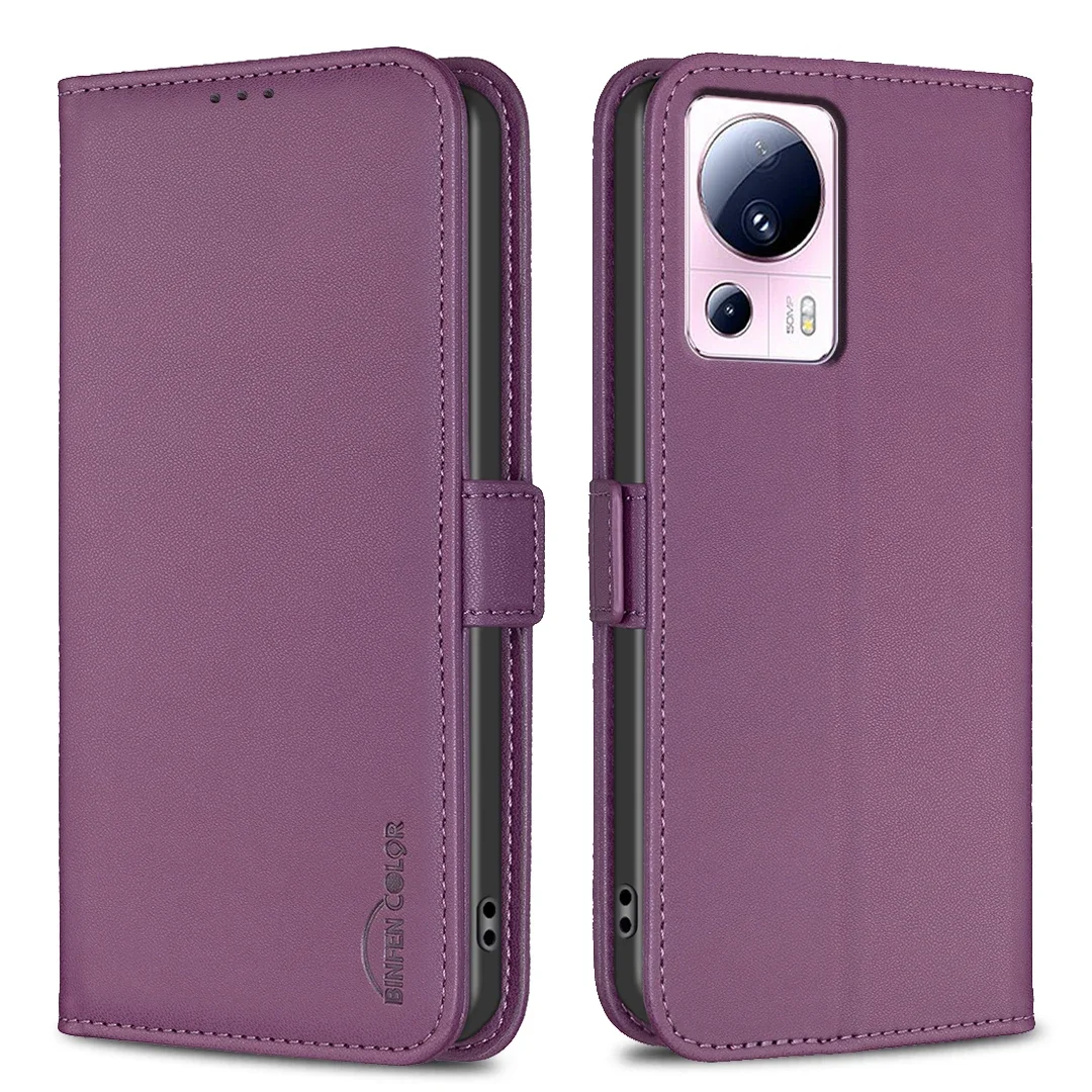 حافظة جلدية فاخرة قابلة للطي مغناطيسية لهاتف Xiaomi 13 Lite 5G حافظة فليب محفظة حقائب كابا الأعمال عادي Fundas Coque