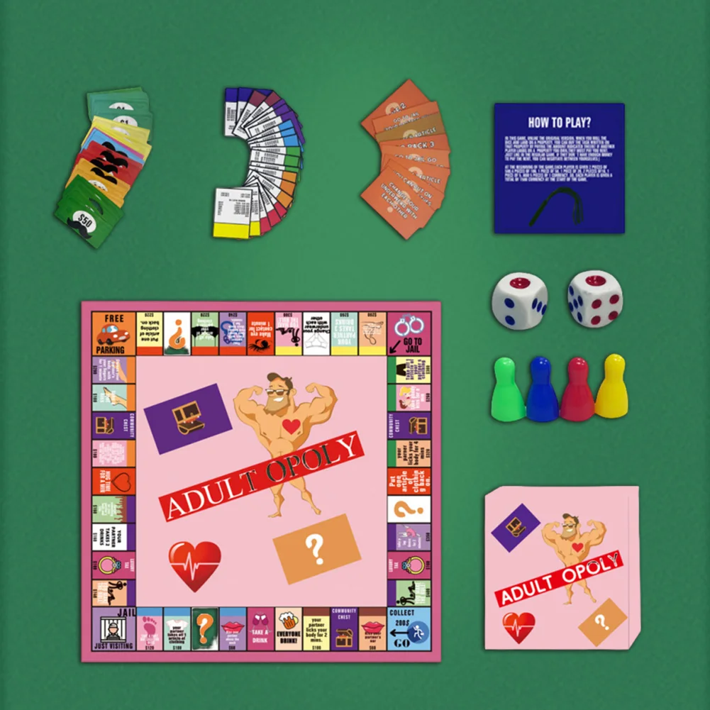 Description Picture 3 of itemAdultopoly Board Game Date Night Intimacy Deck Cards Relationship Card Game Couples Bedroom Games Drinking Party Game