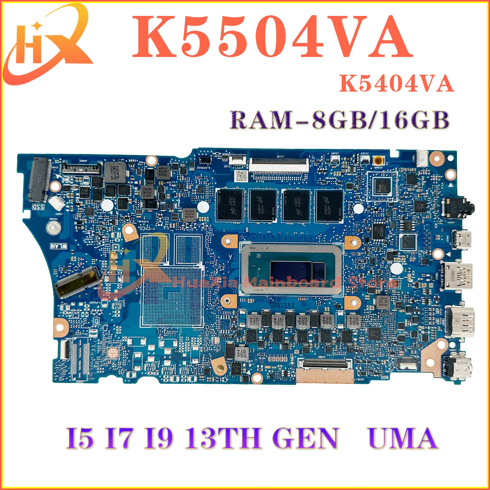 Placa base KEFU K5504V para ASUS K5504VA K5404VA K5504VN S5404VA S5504VA S5504VN V5504VA V5504VN placa base para ordenador portátil i5 i7 i9 13th