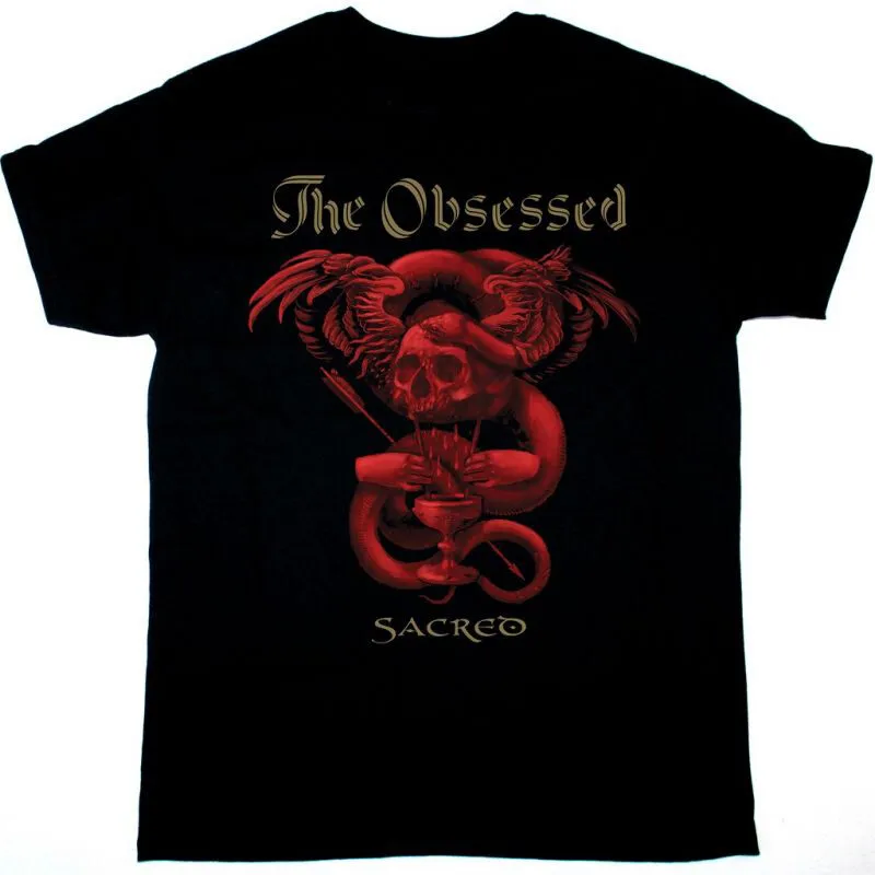 Vtg THE OBSESSED SACRED Cotton Black All Size Unisex Shirt MM1325