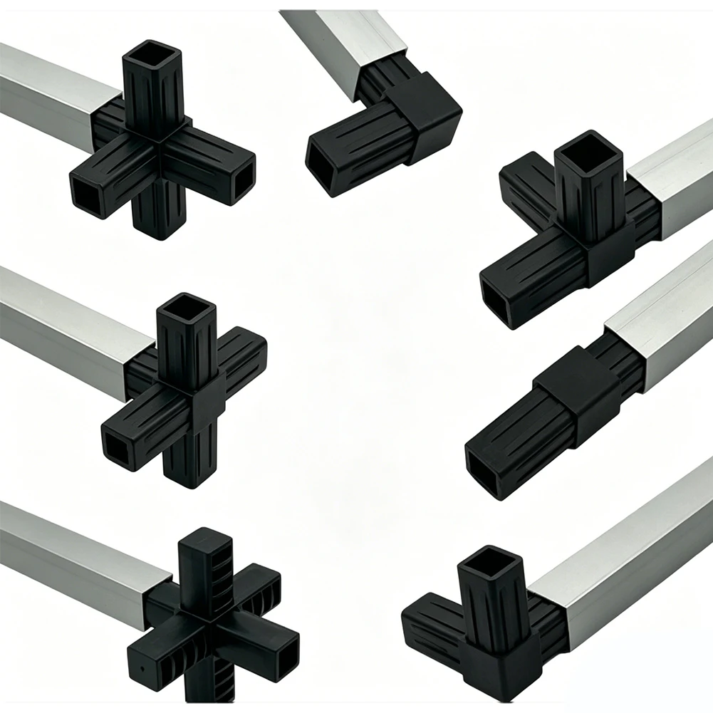 for versatile Pipe Fittings For DIY Three Way Elbows 20mm Tee Fittings Sturdy Black Plastic Secure Stable Connection