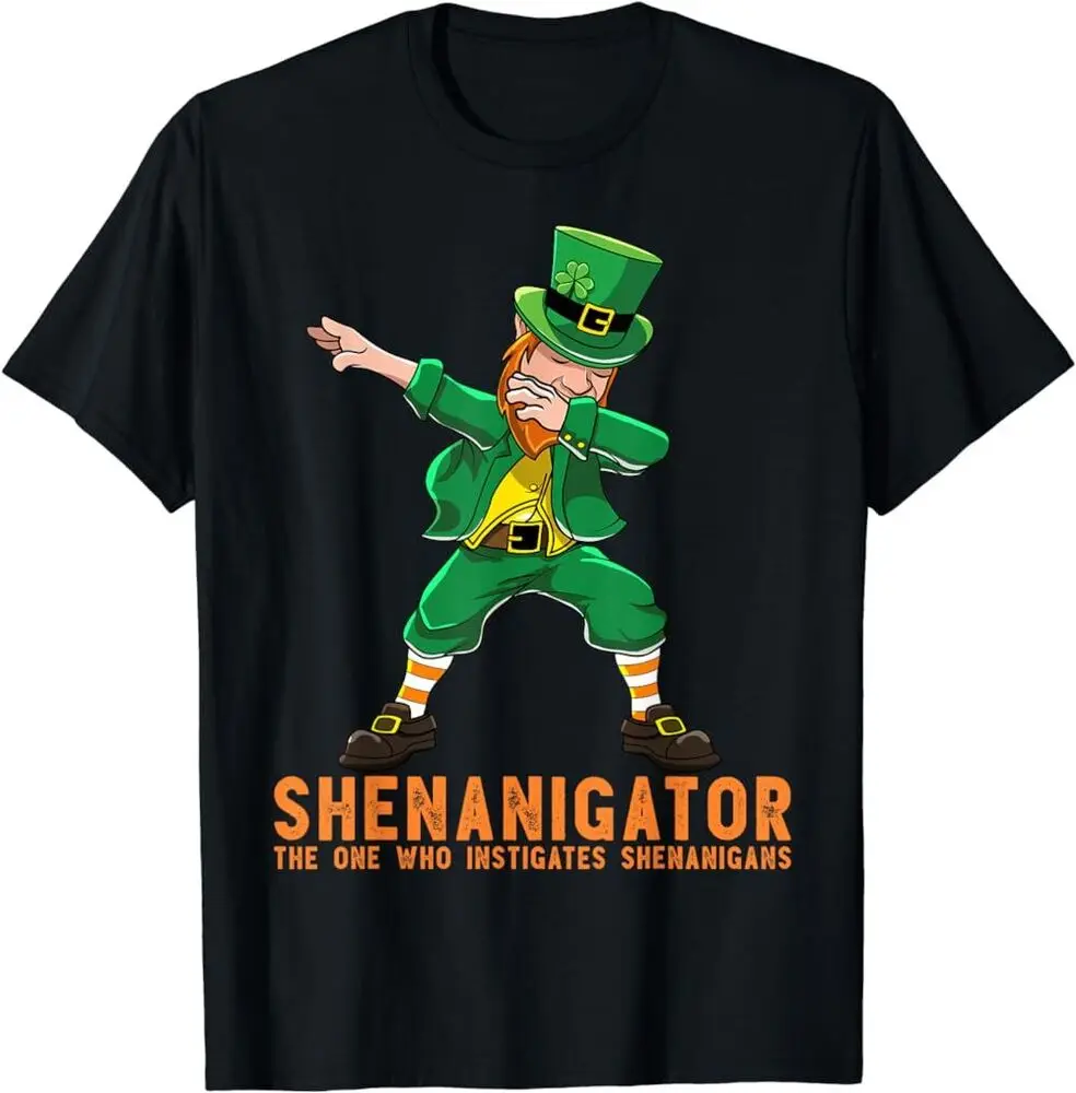 

Shenanigator Dabbing Leprechaun Shenanigans St Patricks Day T-Shirt For Men Clothing Women Short Sleeve Tees New Arrival