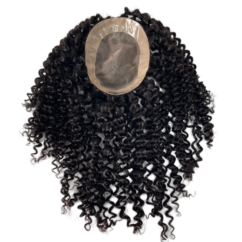 16 بوصة شعر بشري عذراء برازيلي # اللون الطبيعي غريب مجعد 6x8 توبر أحادي للمرأة السوداء #2