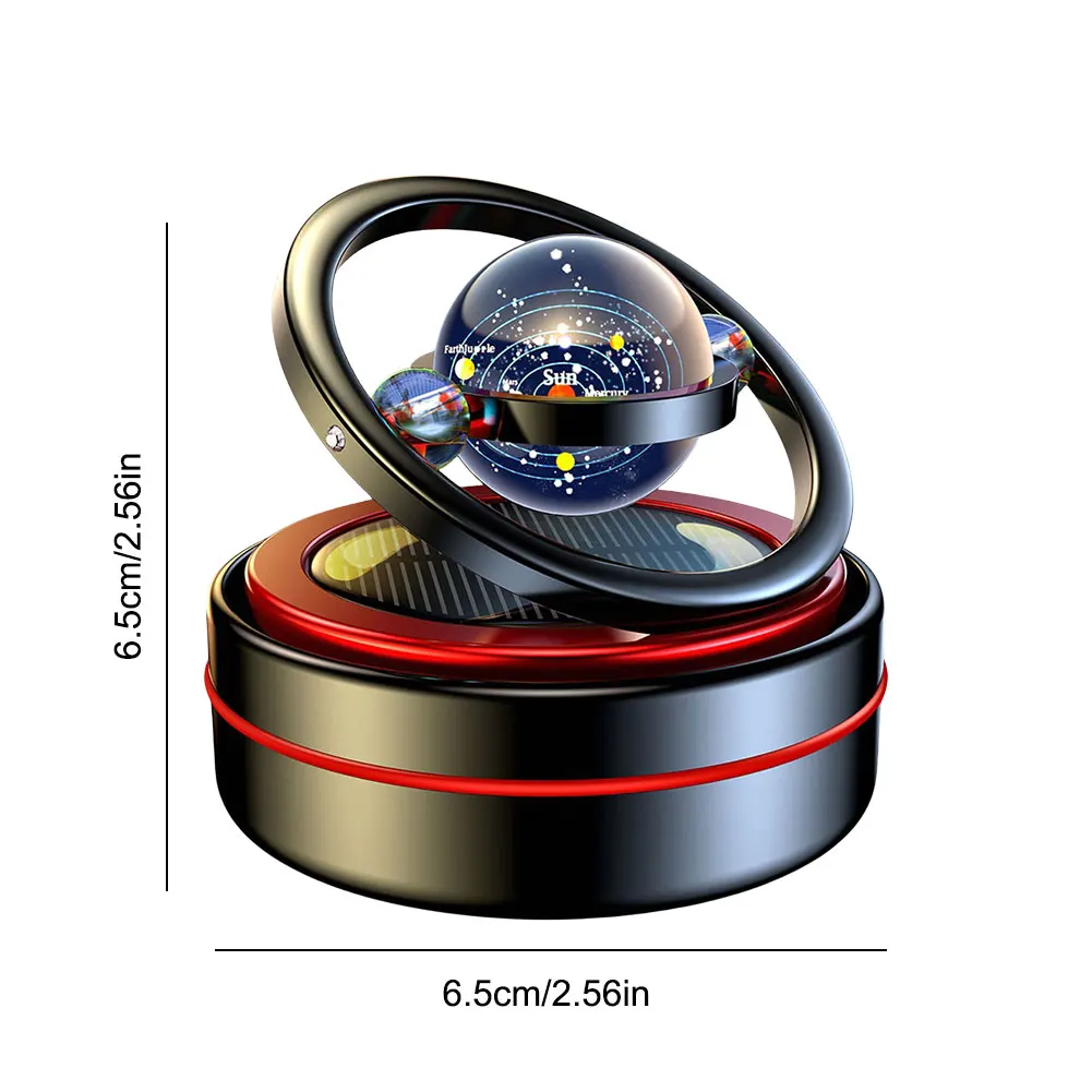 Solar Powered Car Air Freshener Rotating Car Aromatherapy Diffuser Air Purifier Essential Oil Diffuser for Car