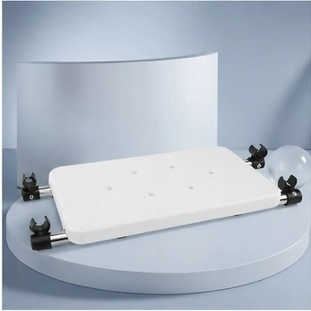 Walker Seat Attachment Reversible Rest Seat 12.6x6.3inch Anti-Slip Drainage Holes for Seniors Disabled Bath Shower