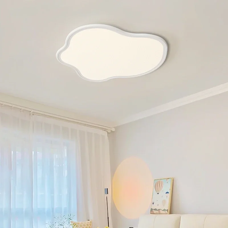 TechHPUltra Thin Wood Grain Ceiling Light Led Cloud Design Ceiling Lamp For Kitchen Living Room Bedroom Children's Room Indoor L