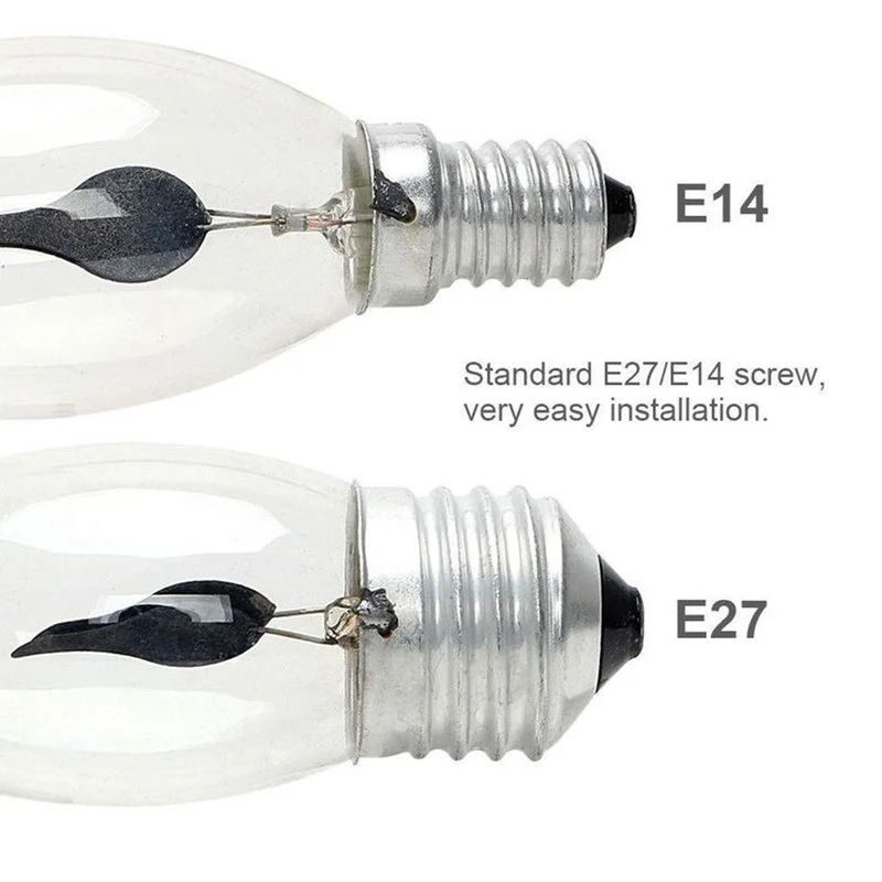 E14/E27 Retro Flame Light Bulb Simulation Candle Light Flame Effect Flicker Candle Light Bulb Chandeliers Power Lamp Accessories