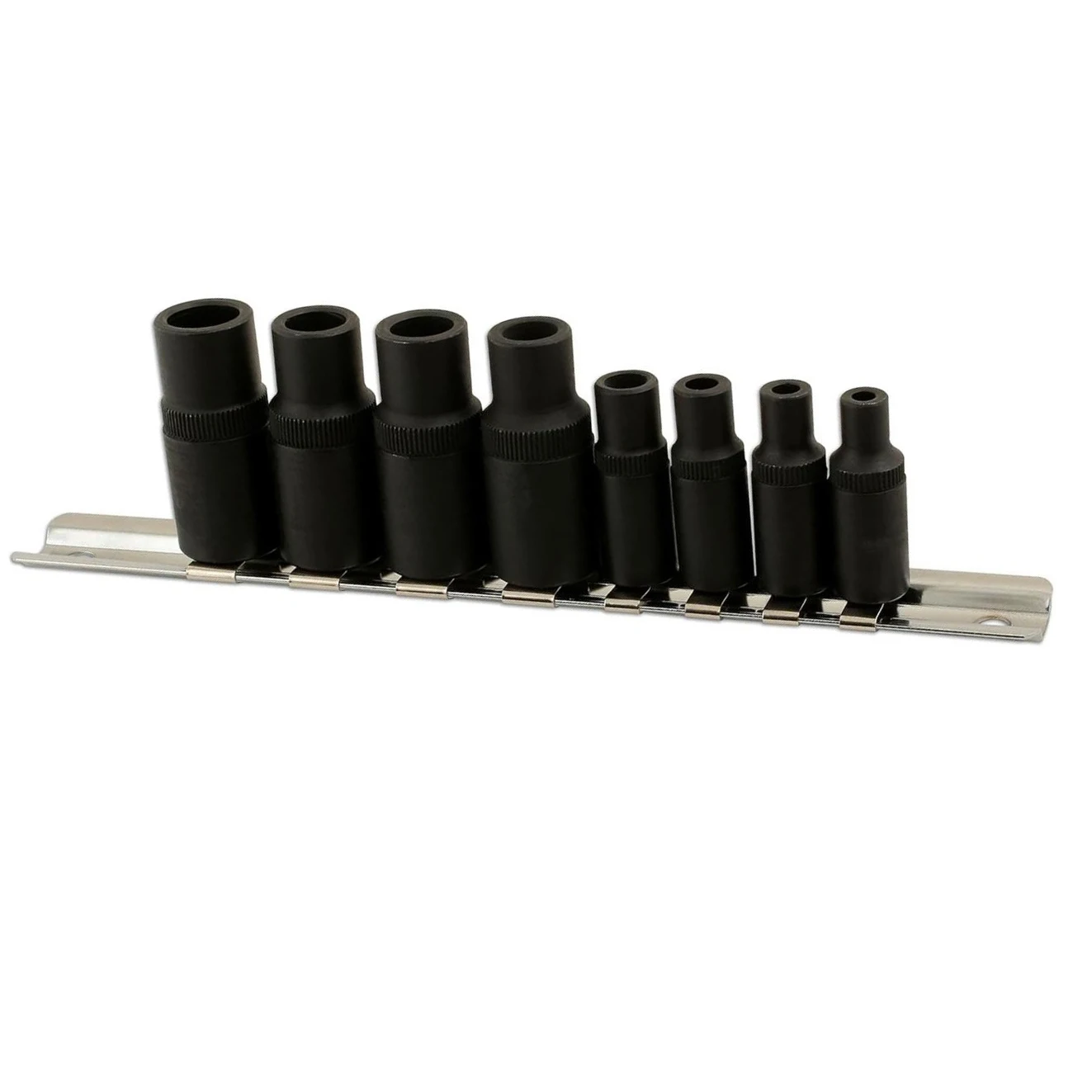 Tap Socket Set 8 Pieces for Driving Thread Cutting Taps 1 5mm to 12mm with 1/4 and 3/8 Inch Drive for Use in Confined Areas