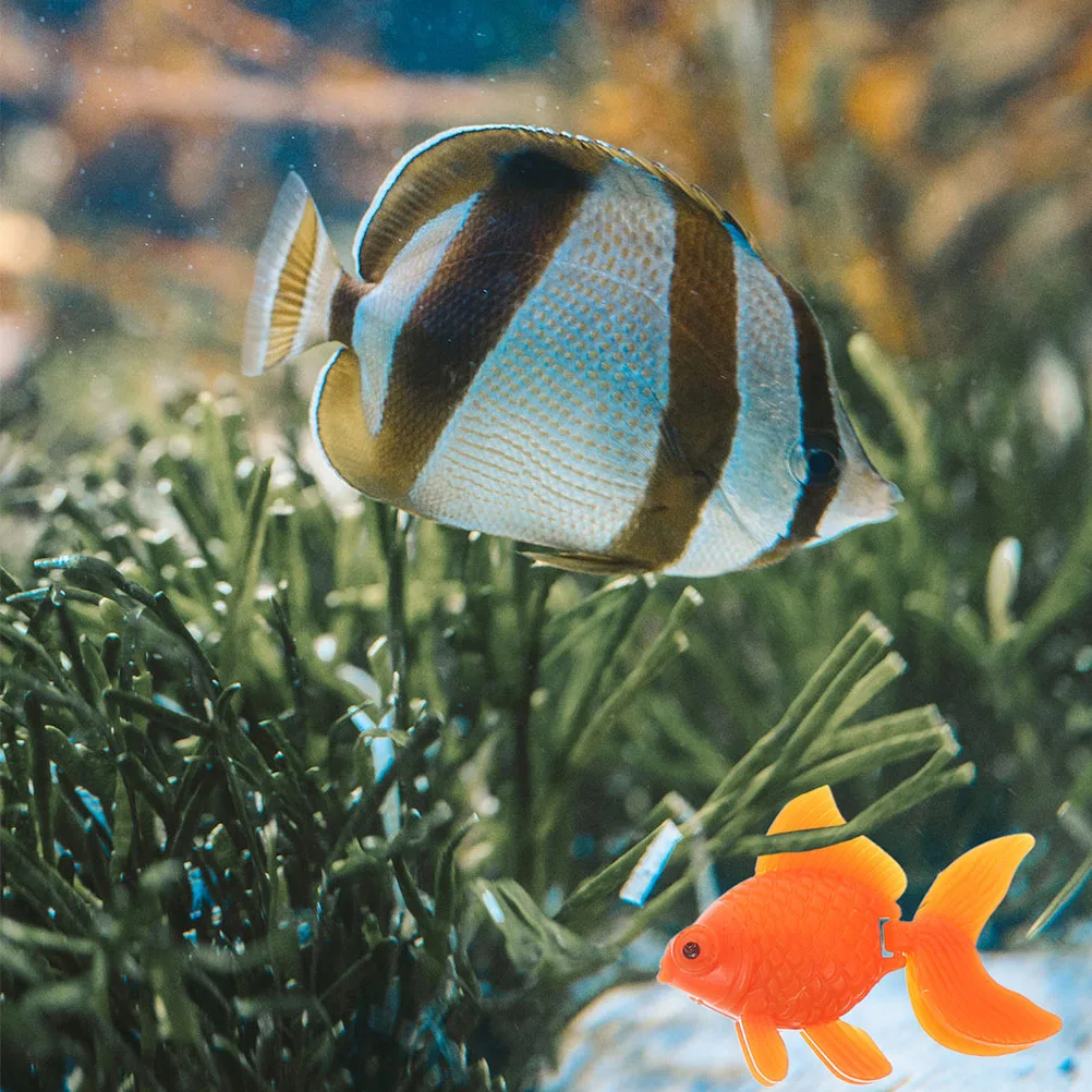 

12 Pcs Plastic Goldfish Decorative for Aquarium Tank Floating Fake Fish Home Office Terrarium Scenery Model Pet Supplies