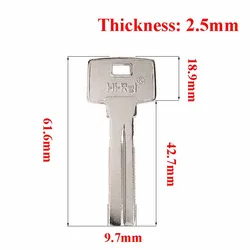 5/10/50/100 Pcs Blank Key Copper Hi-Rel ABUS-VELA Thickness 2.4mm Silver color for Door Lock