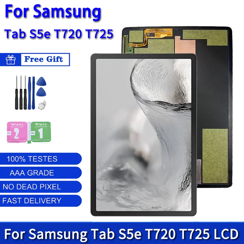 

10,5-дюймовый Super AMOLED для Samsung Tab S5e T720 T725, сенсорный экран с дигитайзером в сборе, SM-T720, SM-T725, дисплей