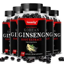 Korean Ginseng Supplement - Vegetarian Capsules, Helps Support Energy, Stamina, Muscle Mass, Non-GMO and Gluten Free