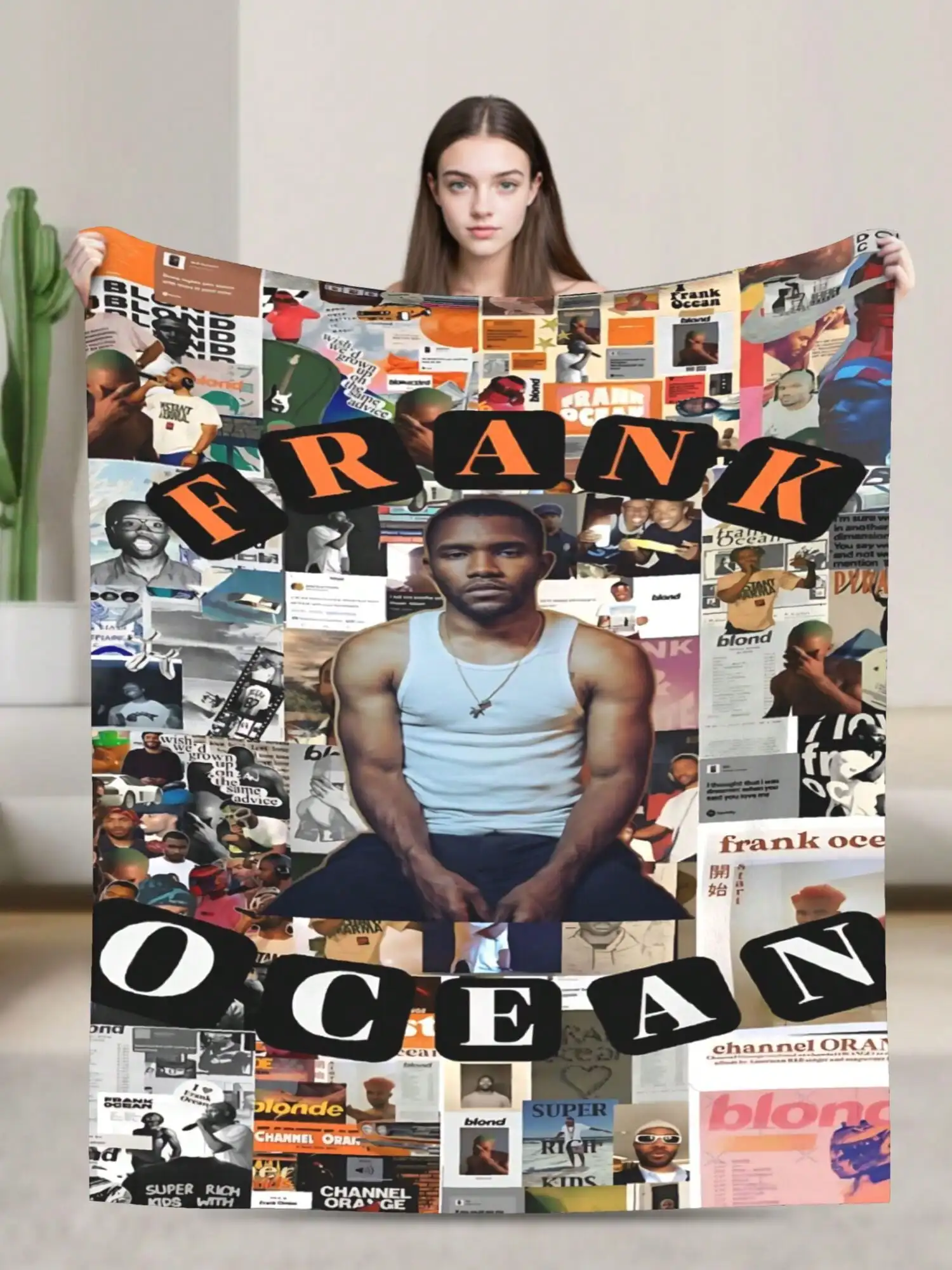 

Фланелевое одеяло F-Frank Ocean, подарки на день рождения для мужчин, женщин и взрослых, мягкие одеяла для постельного белья, дивана