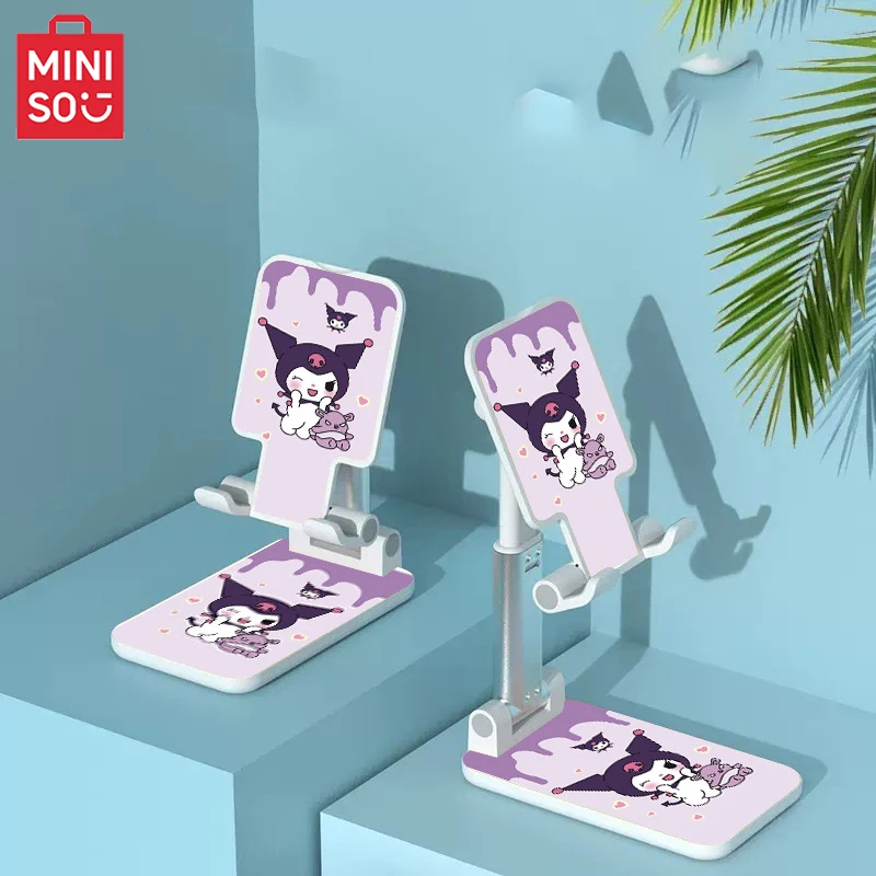 MINISO Kuromi Настольная подставка для сотового телефона Ленивая подставка Держатель для планшетного ПК Многофункциональный Универсальный Регулируемый Портативный
