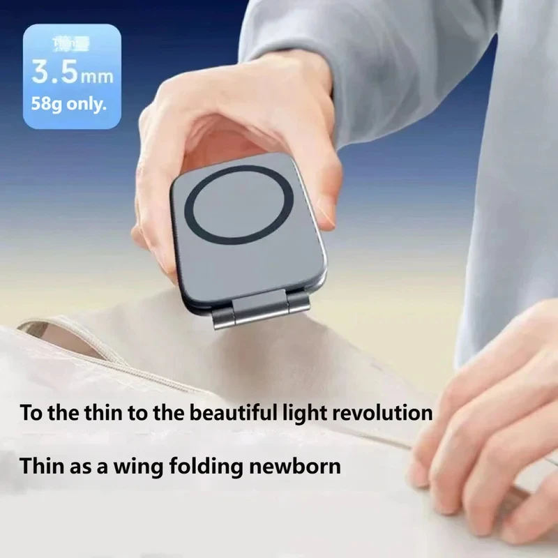 Ultra Thin Magnetic Foldable Car Phone Holder, 3200 Gauss Magnet Dual Use Car & Desktop Phone Mount image 4
