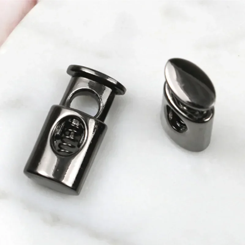 10Pcs/set Metal Cord Lock Clamp Spring Buckle Stopper Cord Ends Toggle Clip Shoelace Tightening Buckle Drawstring Accessories