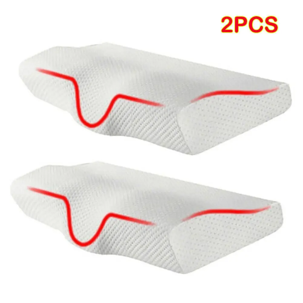 Memory Foam Pillow Contour Neck Back Support Orthopaedic Firm Sleeping Pillows