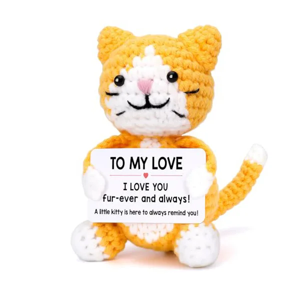 Cute Positive Crochet Animals, Emotional Support Gift