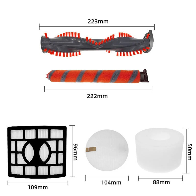 YCOC-فرشاة دوارة استبدال فرشاة الأسطوانة لجزء المكنسة الكهربائية Shark Duoclean NV800/NV800W/NV801/NV801Q/NV803/UV810