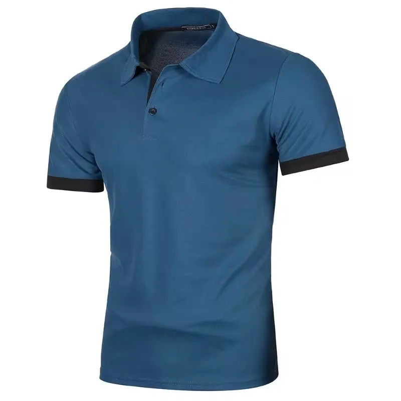 Zomer heren poloshirts sport T-shirt met korte mouwen sneldrogend atletische workout polo lichtgewicht ademend streetwear