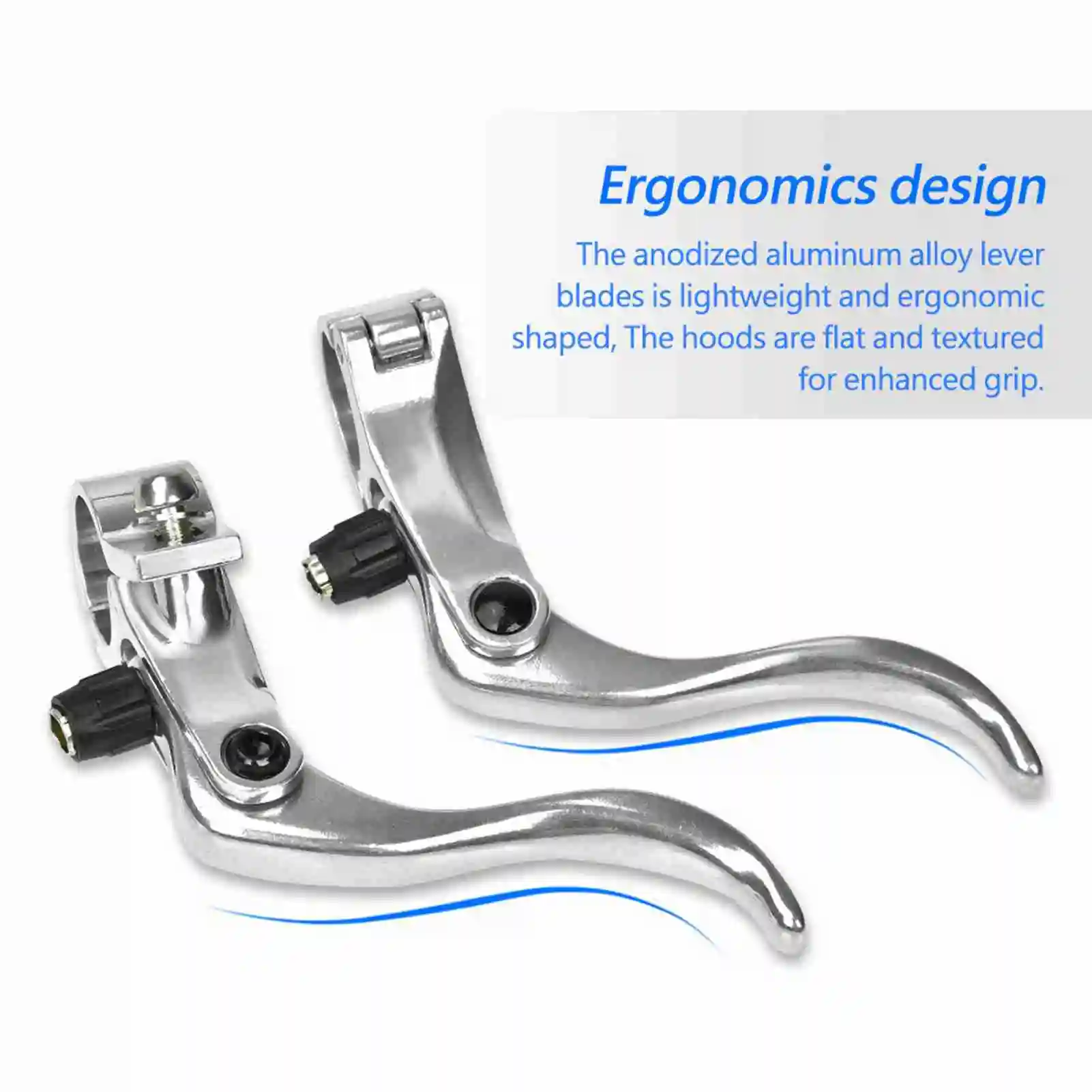 ملحقات الفرامل 1 زوج سبائك الألومنيوم 24 مللي متر دراجة هوائية جبلية مكبح قرصي بار مقبض مستوى الدراجات ملحق دراجة الفرامل رافعة