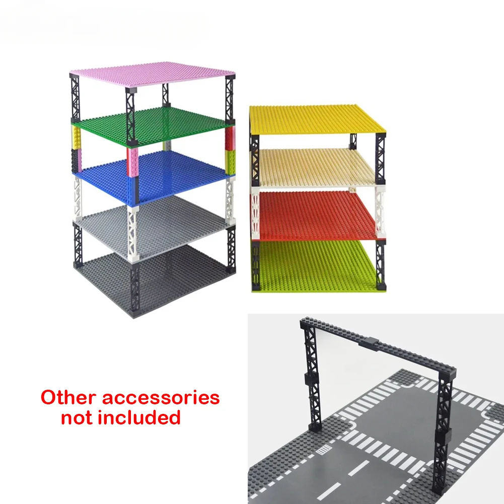 10pcs Black Support Girder Triangular 2x2x10 Column Train Track   MOC Building Block Part Compatible legoeds MOC 58827 95347