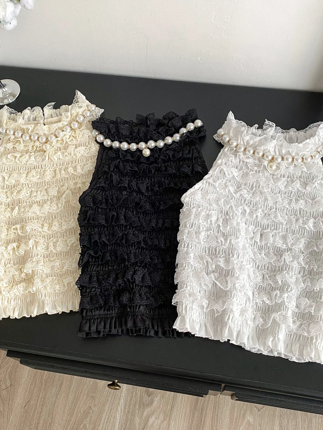 

Женский облегающий жилет Ele Heavy Embellied Ne Hanging Svel с кружевной отделкой, модный универсальный жилет для поездок на работу...