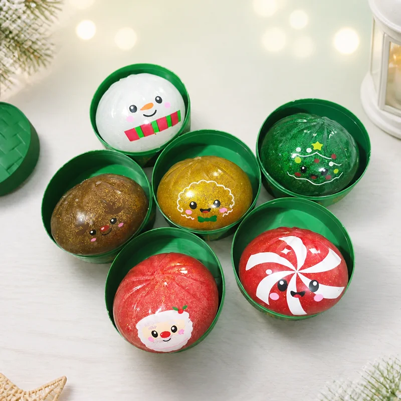 New Santa Claus Elk Dumpling Shape Stress Relief Squeeze Toy Christmas Party Favor Toys Gifts For Adult