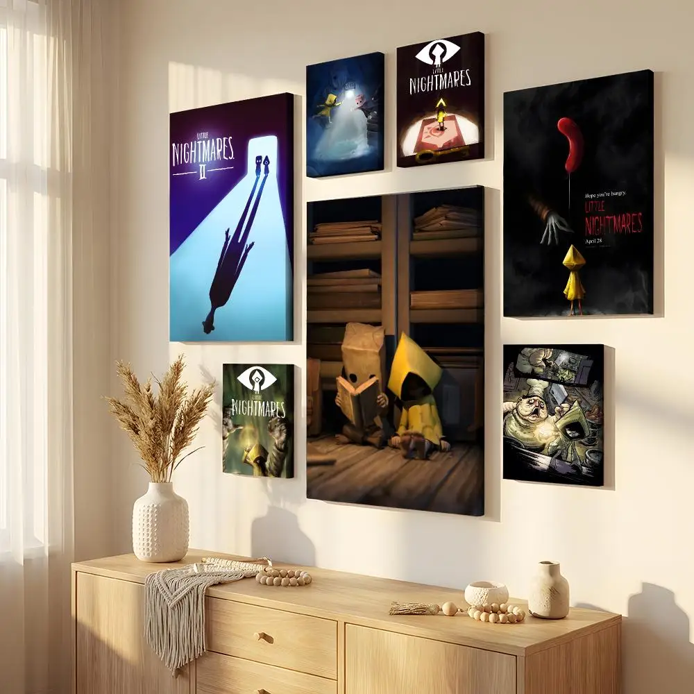 Adventure Game L-Little N-Nightmares Framed Wall Painting Framed Canvas Wall Art Waterproof Wall Decor For Living Room Bedroom