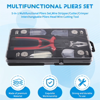 AA98 5-in-1 Multifunctional Pliers Set,Wire Stripper/Cutter/Crimper,Interchangeable Pliers Head Wire Cutting Tool